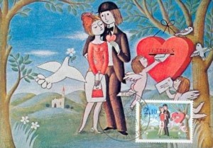 Carte Postale Maximum - Saint-Valentin par Peynet