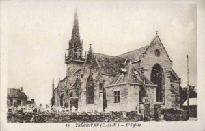 Carte Postale Ancienne - Trébrivan (22) - L'Eglise