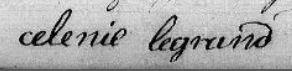 signature de Célinie LEGRAND, 1879