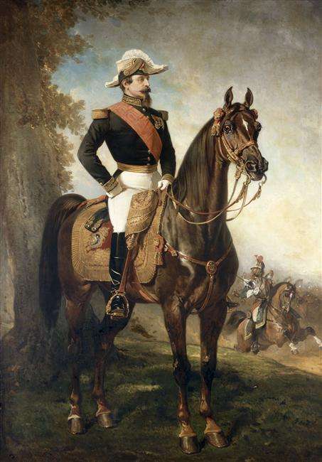 Portrait équestre de Napoléon III par Alfred Dedreux, 1858