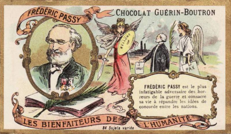 Chromo Chocolat Guérin-Boutron - Les Bienfaiteurs de l'Humanité : PASSY Frédéric