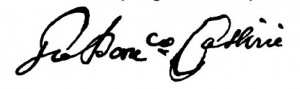 Giovanni Domenico CASSINI (1625-1712), astronome, signature