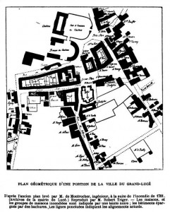 Plan géométrique d'une portion de la ville du Grand Lucé