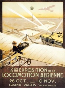 affiche du salon de l'aéronautique de 1912 à Paris
