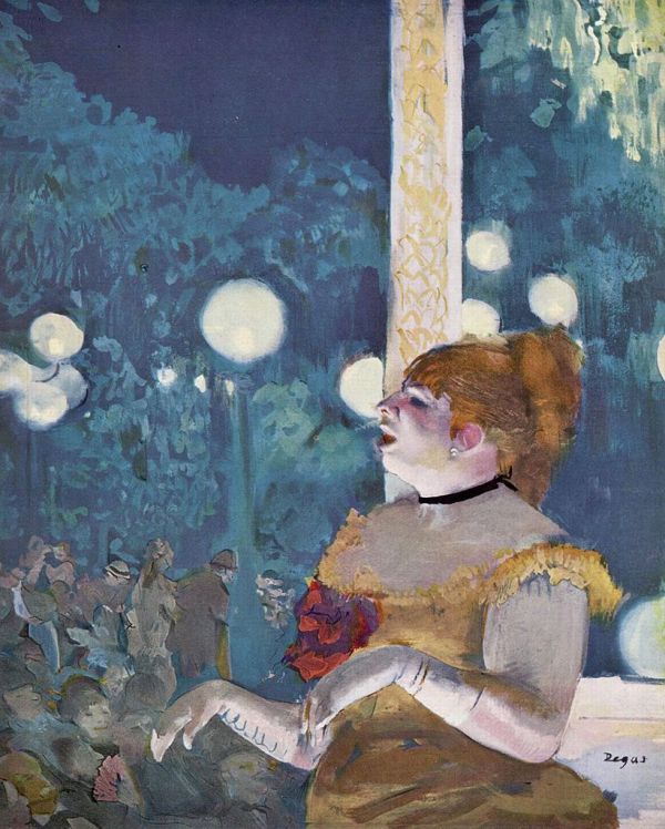 Au café concert - La chanson du chien - Portrait de Thérésa (1837-1913), vers 1876, par Edgar DEGAS