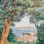 La baie d'Alger, 1936, par Odette FERRU, née en 1915, peintre orientaliste | askart.com