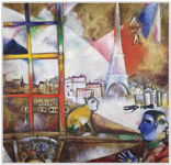 Paris par la fenêtre par Marc Chagall, 1913 | Guggenheim Museum, New-York